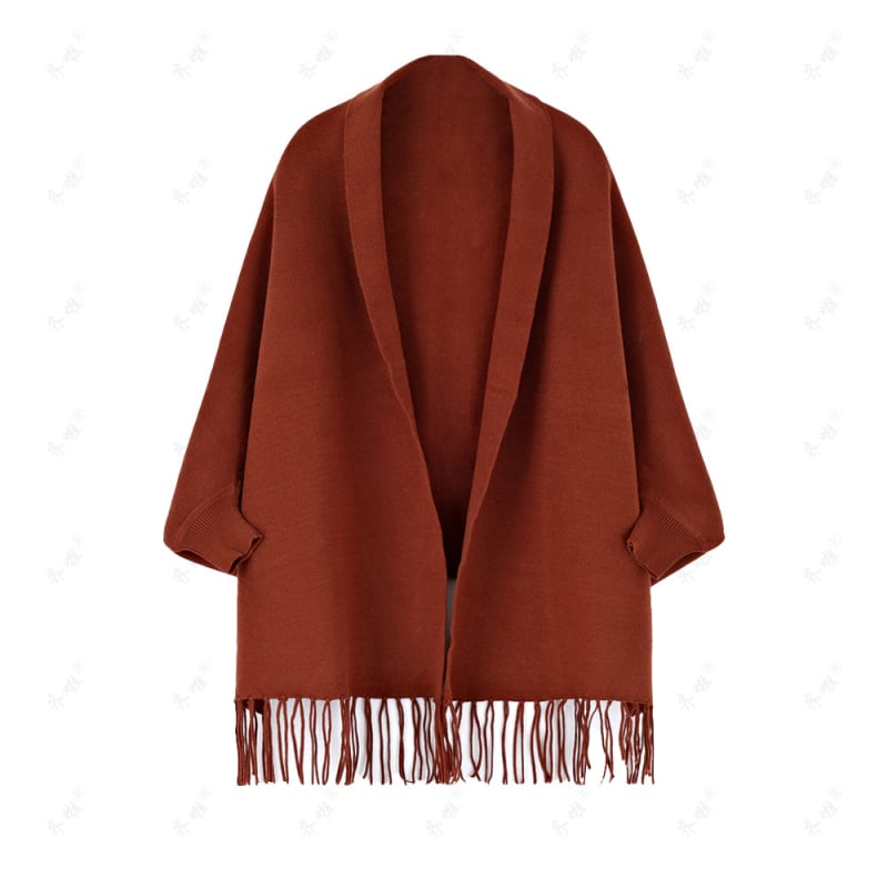 Шал за жени, едноцветен, акрил/изкуствена вълна, warp‑knit жакард, топъл за зима, пролет и есен