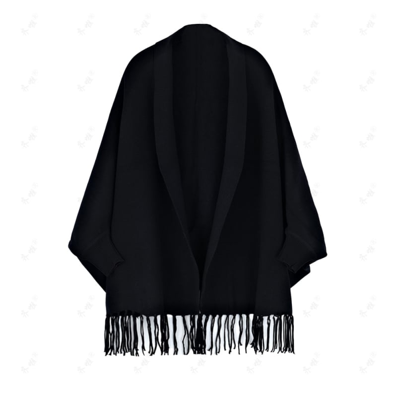 Шал за жени, едноцветен, акрил/изкуствена вълна, warp‑knit жакард, топъл за зима, пролет и есен