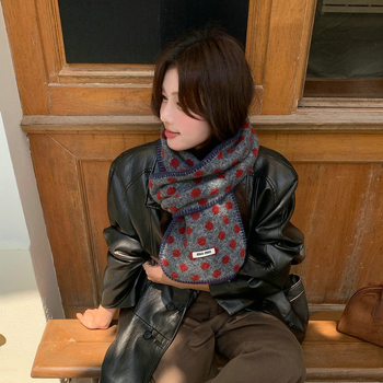 Șal tricotat dublu față în stil korean, din amestec de lână, pentru femei, căldură iarnă, țesătură warp-knit