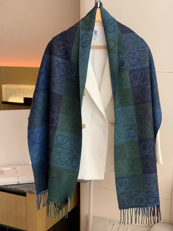 Șal din lână cu model jacquard șah și cărți, cu două fețe, pentru iarnă