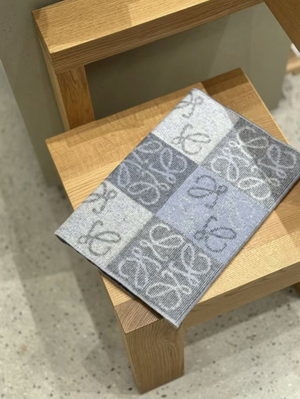 Șal din lână cu model jacquard șah și cărți, cu două fețe, pentru iarnă