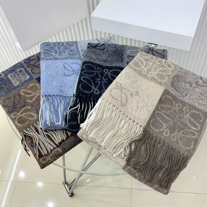 Șal din lână cu model jacquard șah și cărți, cu două fețe, pentru iarnă