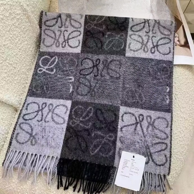 Șal din lână cu model jacquard șah și cărți, cu două fețe, pentru iarnă