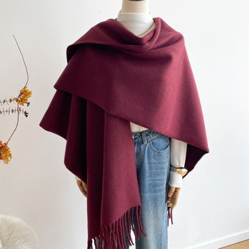 Șal pentru femei (Warp knitting • Cașmir artificial • Poliester • Jacquard • Formă alungită)