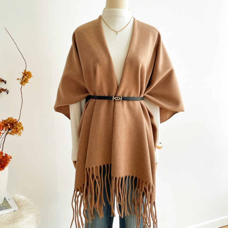 Șal pentru femei (Warp knitting • Cașmir artificial • Poliester • Jacquard • Formă alungită)