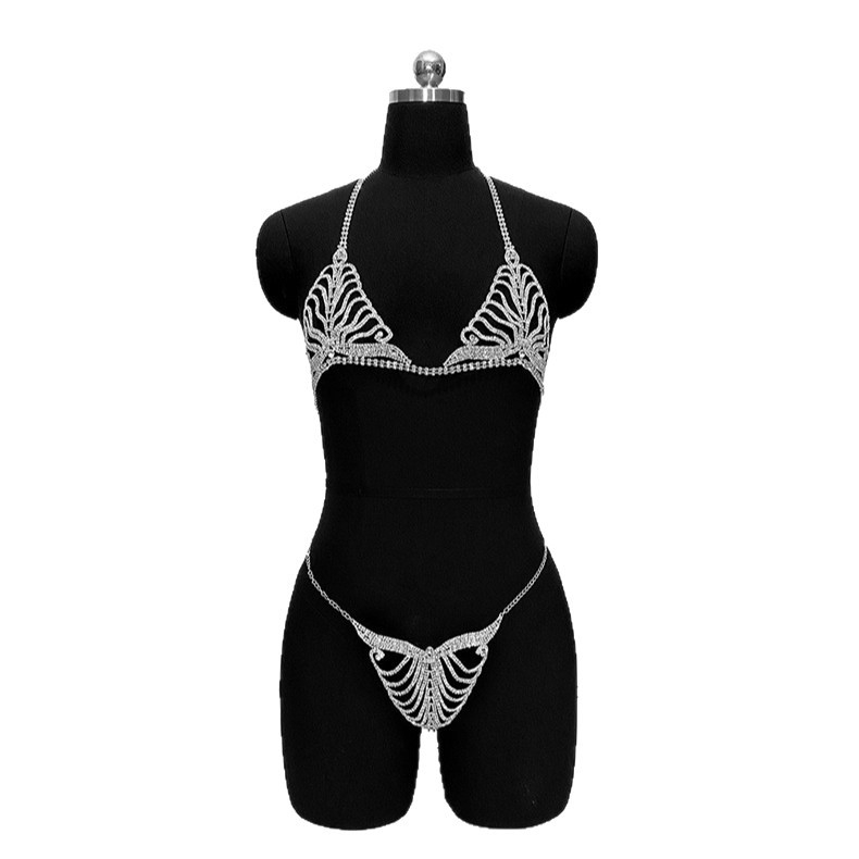 Keha kett kristallidega, lillemotiiv, geomeetriline stiil, teemantviimistlus, kohandatav