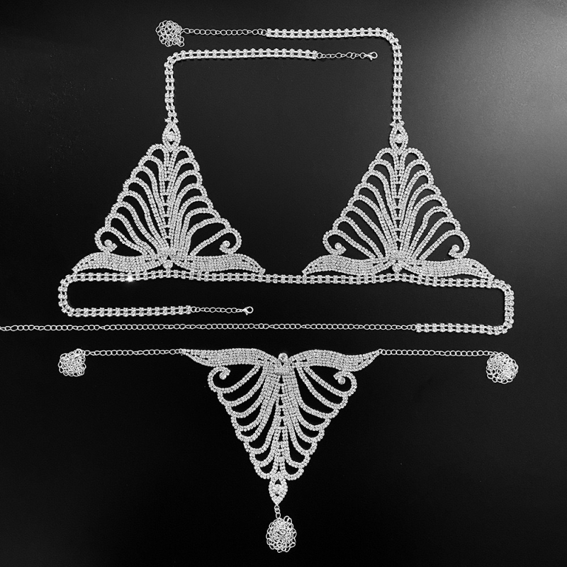 Keha kett kristallidega, lillemotiiv, geomeetriline stiil, teemantviimistlus, kohandatav