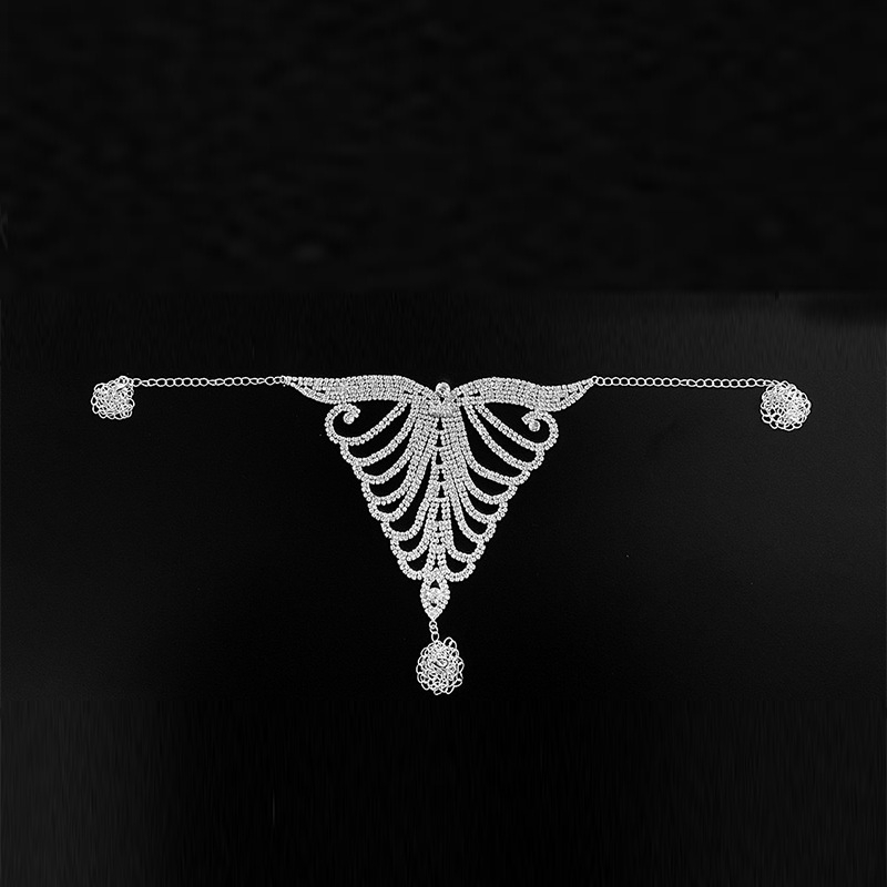 Keha kett kristallidega, lillemotiiv, geomeetriline stiil, teemantviimistlus, kohandatav