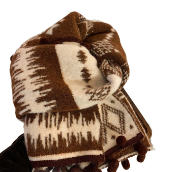 Шал от вълнена смес, warp knitting – зима, топъл, удължен дизайн, градски стил