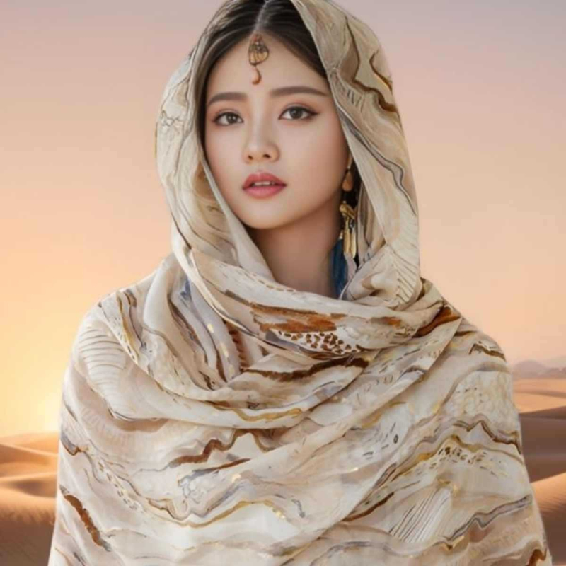 Șal de călătorie cu protecție solară, poliester, stil etnic, pentru toate sezoanele, primăvara 2025