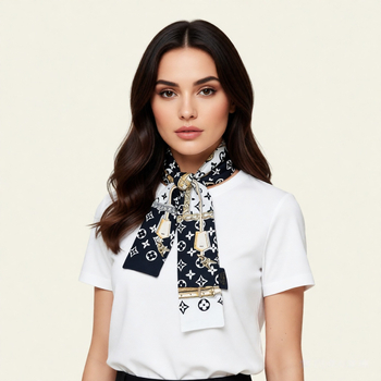 Șal din mătase cu țesătură twill, stil franțuzesc, subțire și lung, aer literar retro; Primăvară, origine Hangzhou