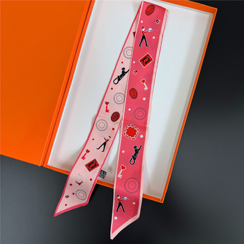 Traka za glavu u francuskom stilu od simulirane svile s cvjetnim uzorkom, twill tkanina, tisak, ljeto, personalizirani trend