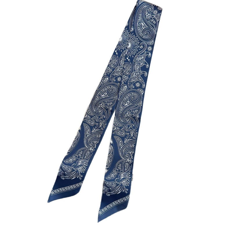 Traka za glavu u francuskom stilu od simulirane svile s cvjetnim uzorkom, twill tkanina, tisak, ljeto, personalizirani trend