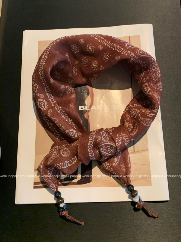 Boemski retro šareni svileni šal za žene, elegantan dodatak za kosu, mali šal za vrat i pojas