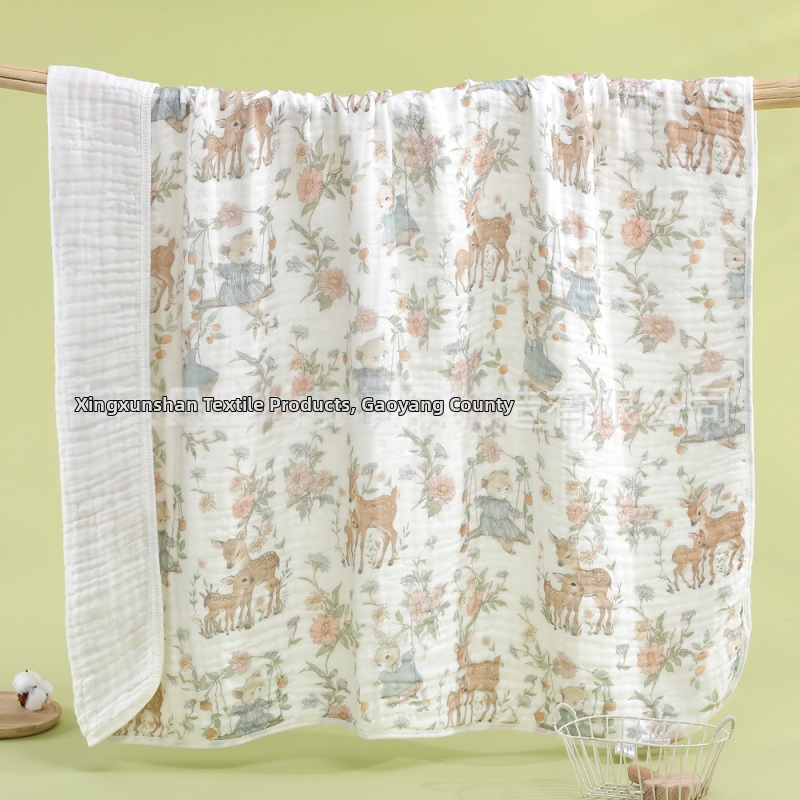 Beebi gézivannitoa rätik, 6-kihiline géz, lame kudumine, 338 g, digitaalse otse trükkimine