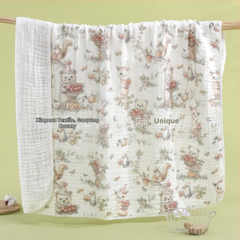 Beebi gézivannitoa rätik, 6-kihiline géz, lame kudumine, 338 g, digitaalse otse trükkimine