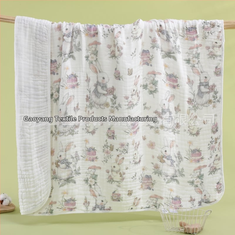 Beebi gézivannitoa rätik, 6-kihiline géz, lame kudumine, 338 g, digitaalse otse trükkimine