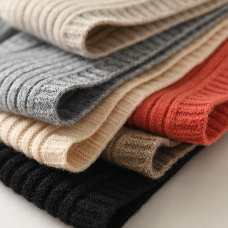 Ženski vuneni pleteni šal, japansko-korejski sladak stil, monohromatski uzorak, udio vune ≥96%, zadržava toplinu