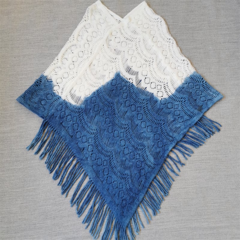 Villane sall | Käsitöö Bai etnilise stiiliga, Dali tie-dye, pikk sall, talv 2023