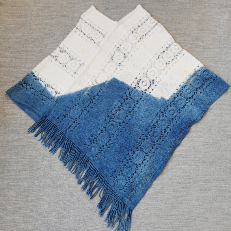 Villane sall | Käsitöö Bai etnilise stiiliga, Dali tie-dye, pikk sall, talv 2023