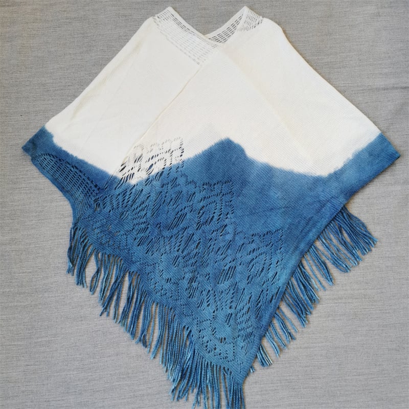 Villane sall | Käsitöö Bai etnilise stiiliga, Dali tie-dye, pikk sall, talv 2023