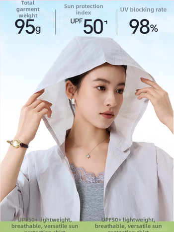 Dámska blúza s UV ochranou, ľahká letná košeľa-blejzer, voľný strih, dlhý rukáv, Nylon 95%+, UPF50+