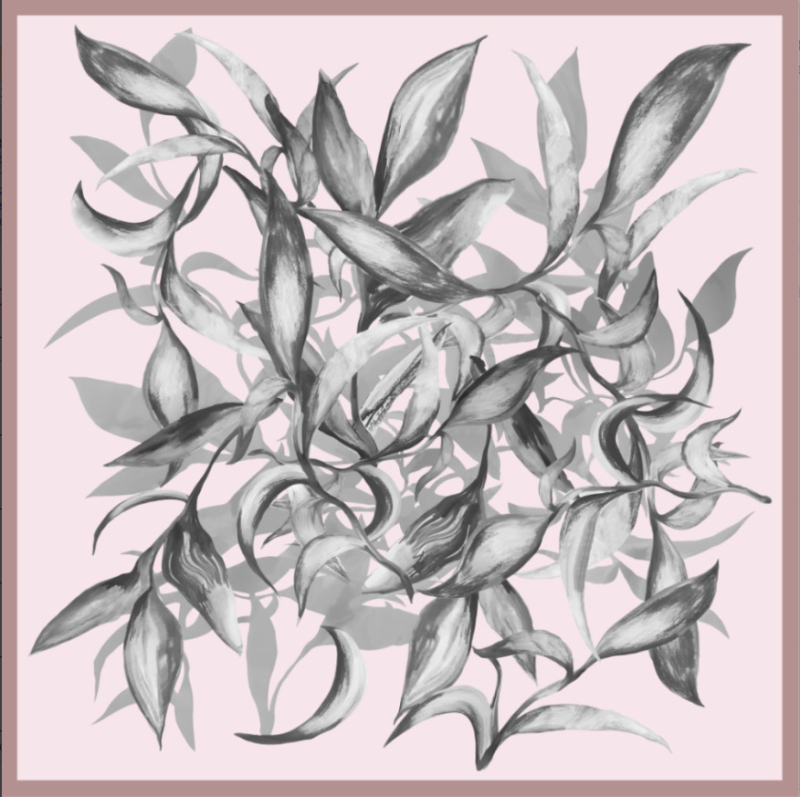 100% коприна Мулберри квадратен шал, оригинален дизайн, произход Ханджоу, есен 2025