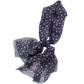 Georgette virágos hosszú sál nőknek, könnyű téglalap alakú kendő, tavasz, twill szövés, nyomtatott felület