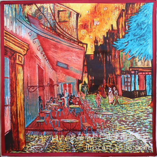 Ženski svileni šal - Cvjetni uzorak, sintetička svila, Jacquard tkanje, dekorativna funkcija, prilagodljivo