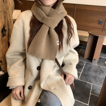 Шал с кръстосан дизайн в корейски стил, акрилно влакно, средна дължина, унисекс, зима 2023