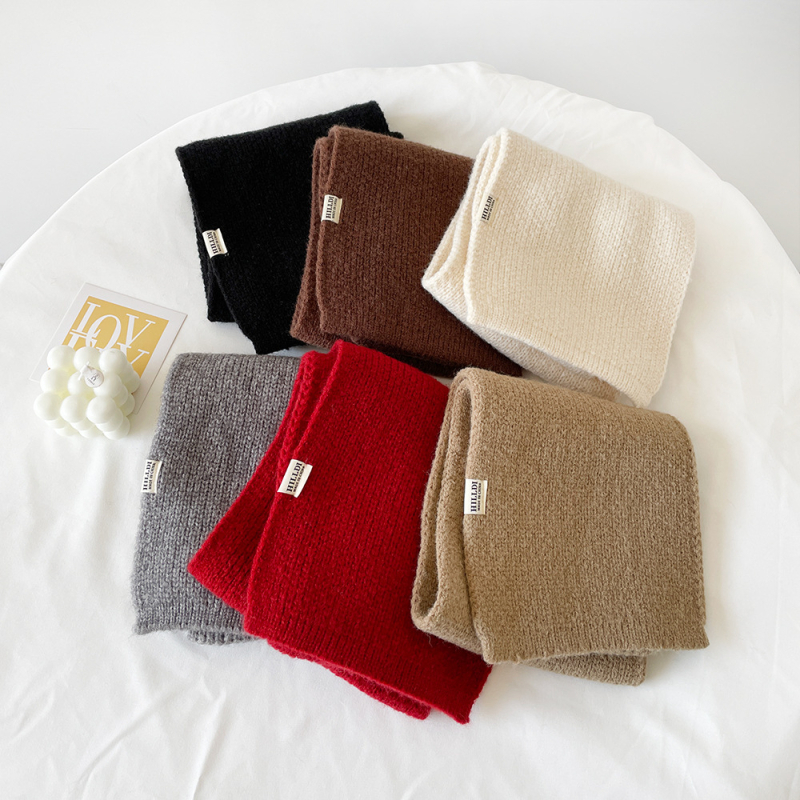 Шал с кръстосан дизайн в корейски стил, акрилно влакно, средна дължина, унисекс, зима 2023