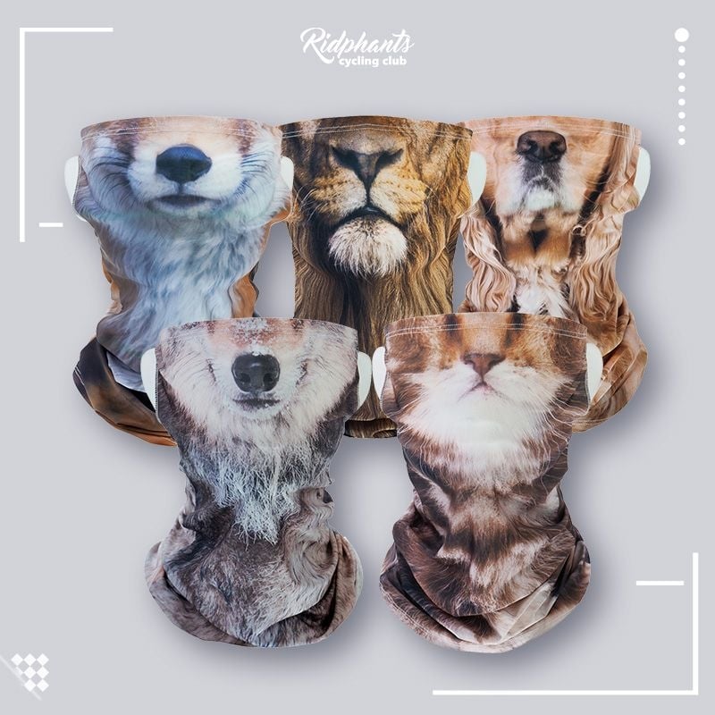 Állatmintás motoros arcmaszk nyárra (Poliészter, RIDPHANTS, motoros maszk)