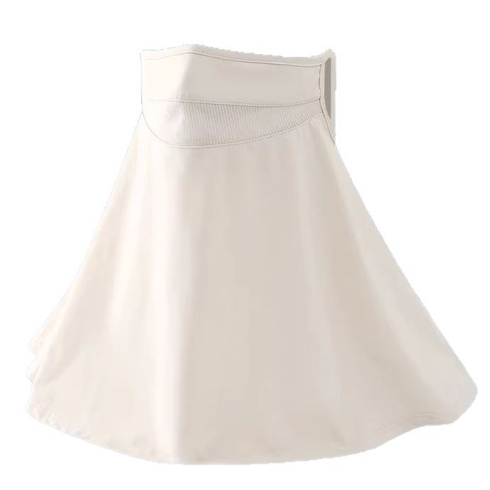 Napvédő arcfedő a teljes arc és nyak védelmére, légáteresztő háló, fülre rögzítés, UV-védelem, nyári hűsítő ice silk anyag