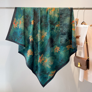 Ruutu sall retro rahvusliku stiili disainiga, lihtne kudumine, soe ja päikesekaitse, polüestrikanga, jacquard ja digitaalse trükiga