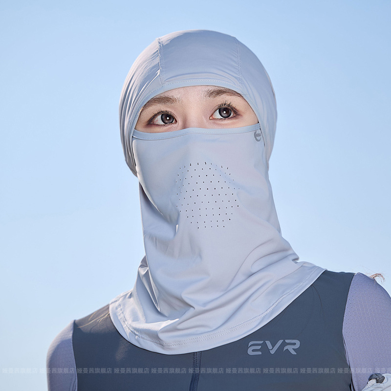 Ženska kapuljača za zaštitu lica od sunca – poluotvoren dizajn, UV zaštita, prozračna, lagana, Ice Silk Spandex tkanina