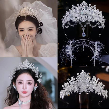 Krunica od legure za dječje vjenčane frizure, dodatak za kosu princezi, elektroplating, stil Japan/Korea
