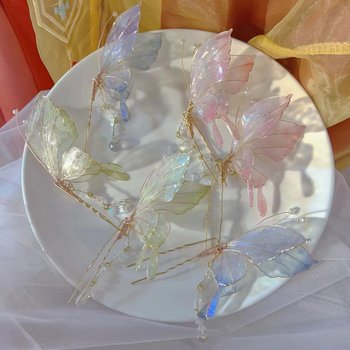 Leptirova diadema za kosu – minimalistički plastični dodatak, model H181, prilagodljiv, proljeće 2024