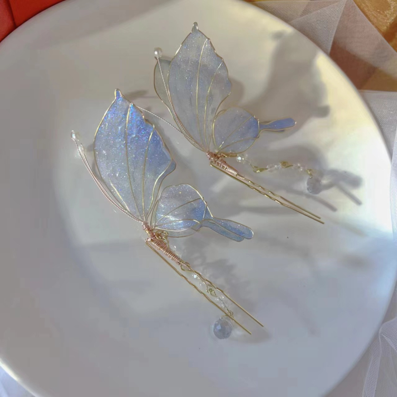 Leptirova diadema za kosu – minimalistički plastični dodatak, model H181, prilagodljiv, proljeće 2024