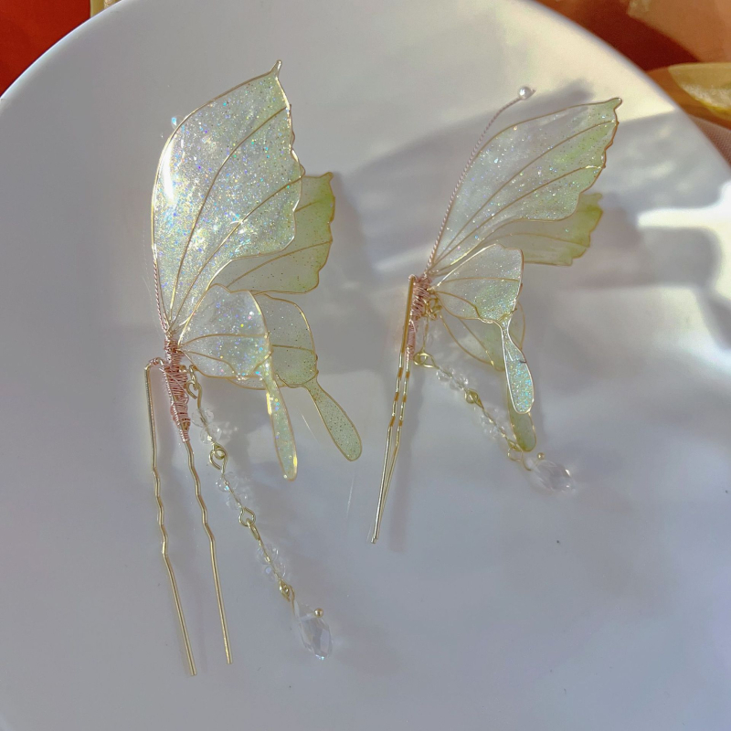 Leptirova diadema za kosu – minimalistički plastični dodatak, model H181, prilagodljiv, proljeće 2024