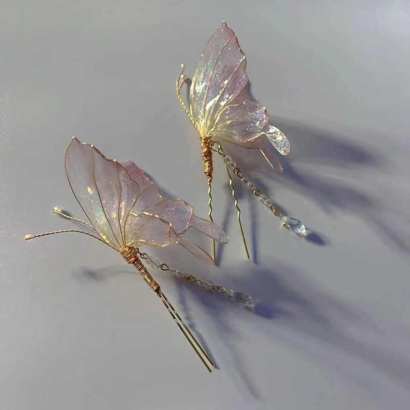 Leptirova diadema za kosu – minimalistički plastični dodatak, model H181, prilagodljiv, proljeće 2024