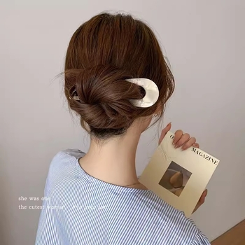 U alakú hajcsat ecetsavból, koreai stílus, egyszerű, modern, elegáns fejfedő, önálló csomagolás, testreszabás elérhető