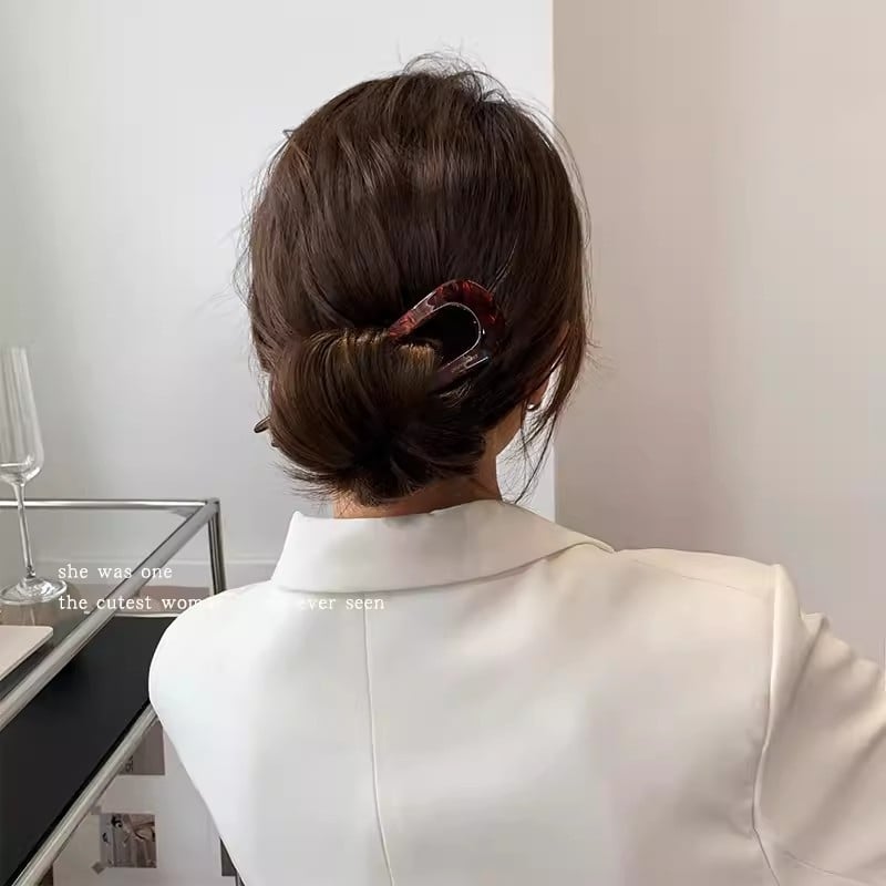 U alakú hajcsat ecetsavból, koreai stílus, egyszerű, modern, elegáns fejfedő, önálló csomagolás, testreszabás elérhető