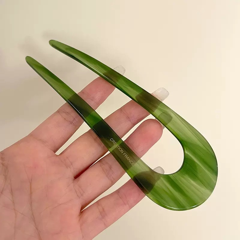 U alakú hajcsat ecetsavból, koreai stílus, egyszerű, modern, elegáns fejfedő, önálló csomagolás, testreszabás elérhető