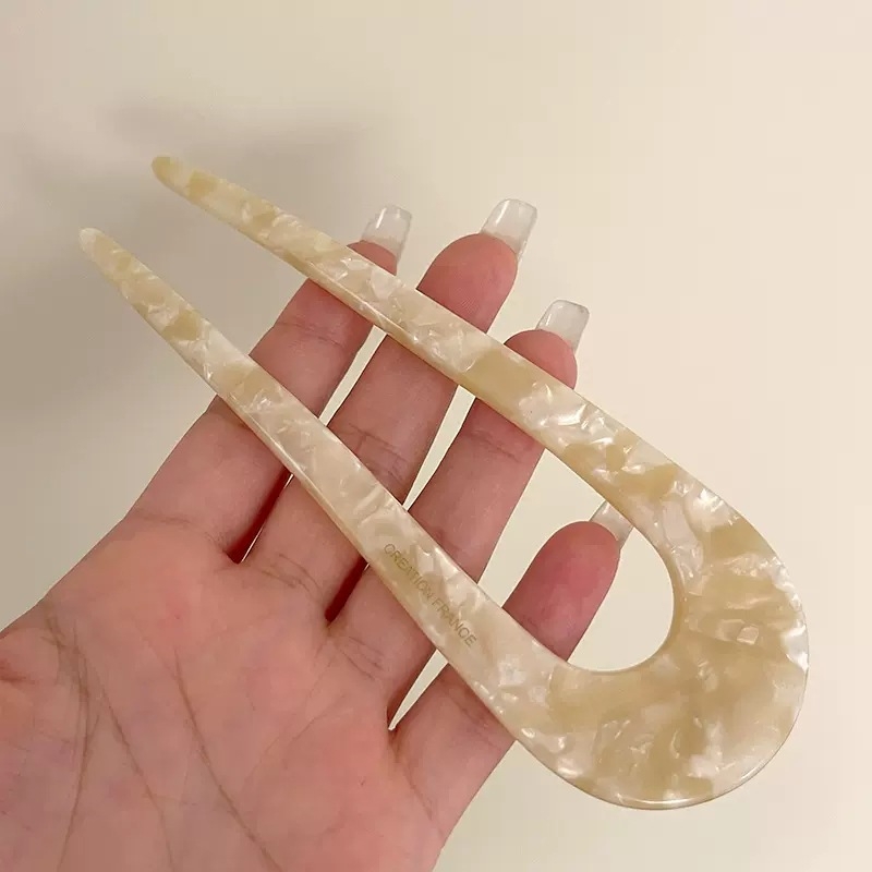 U alakú hajcsat ecetsavból, koreai stílus, egyszerű, modern, elegáns fejfedő, önálló csomagolás, testreszabás elérhető