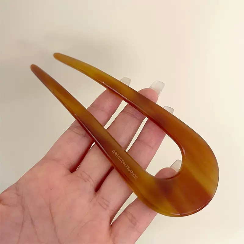 U alakú hajcsat ecetsavból, koreai stílus, egyszerű, modern, elegáns fejfedő, önálló csomagolás, testreszabás elérhető