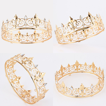 Metalna kruna za glavu, unisex, dijamantno rezanje, kristali