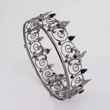 Metalna kruna za glavu, unisex, dijamantno rezanje, kristali
