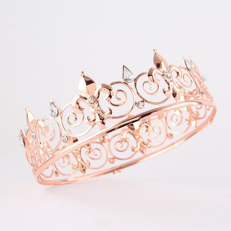 Metalna kruna za glavu, unisex, dijamantno rezanje, kristali