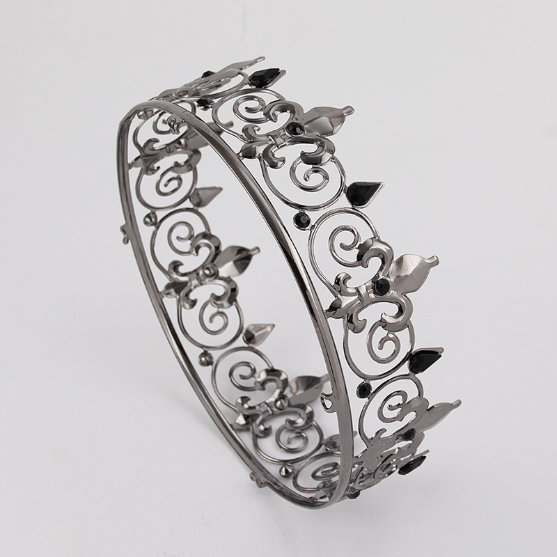 Metalna kruna za glavu, unisex, dijamantno rezanje, kristali