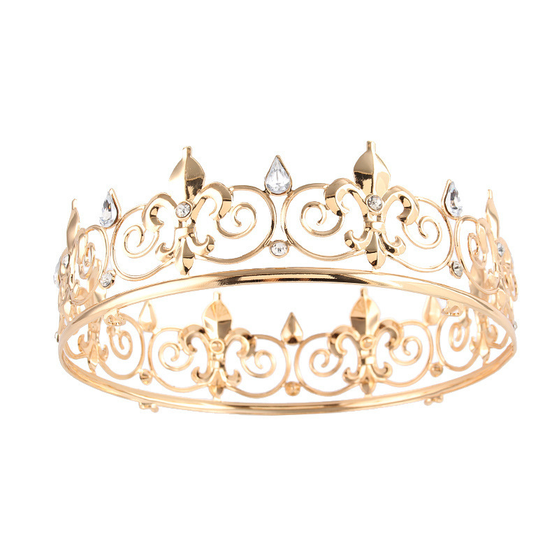 Metalna kruna za glavu, unisex, dijamantno rezanje, kristali